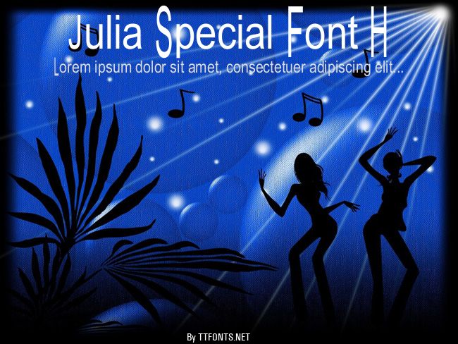 Julia Special Font H example